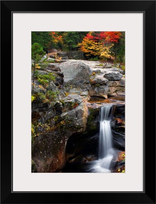 Maine, New England, Grafton State Park, the Screw Auger falls in autumn