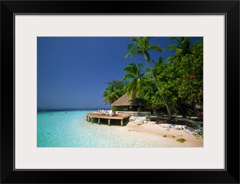 Maldives, Male Atoll, Thuru, Tropics, Indian ocean, View of the island