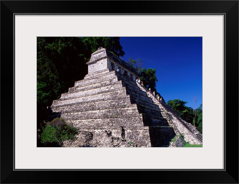 Mexico, M..xico, Chiapas, Palenque archaeological site, Palace and Temple of the Inscriptions (Templo de las Inscripciones)