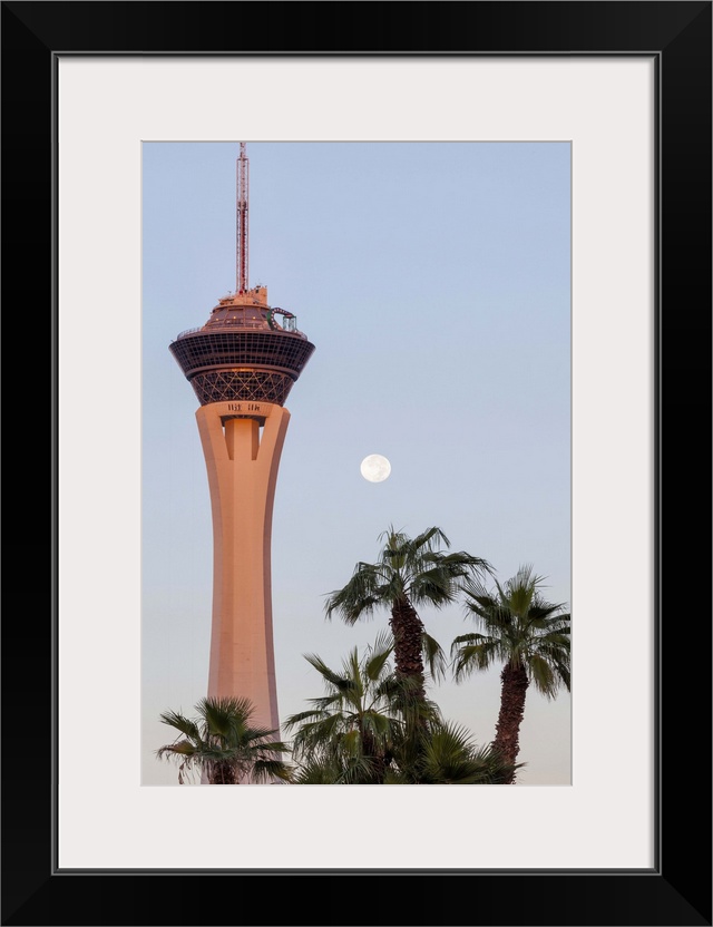 USA, Nevada, Las Vegas, Stratosphere Tower at dawn.