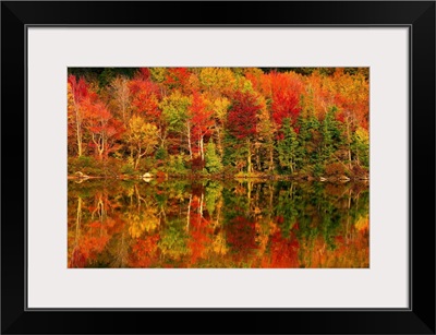 New Hampshire, New England, White Mountains, Echo Lake in autumn