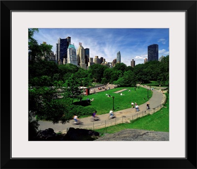 New York City, Central Park, bicycle riders