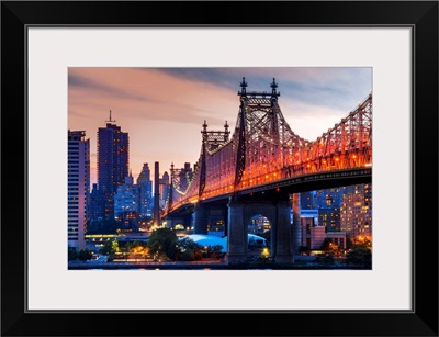 New York City, Ed Koch Queensboro Bridge At Sunset