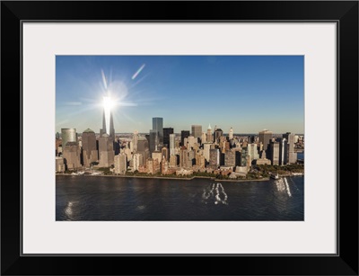 New York City, Manhattan, Aerial view of Manhattan, Freedom Tower, Financial District