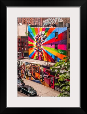 New York City, Manhattan, High Line Park, murals