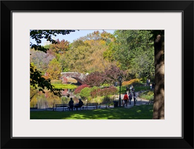 New York, New York City, Central Park, winding path