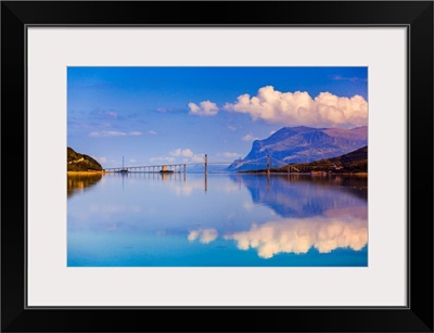 Norway, Nordland, Scandinavia, Lofoten Islands, Bridge Near Steinsland