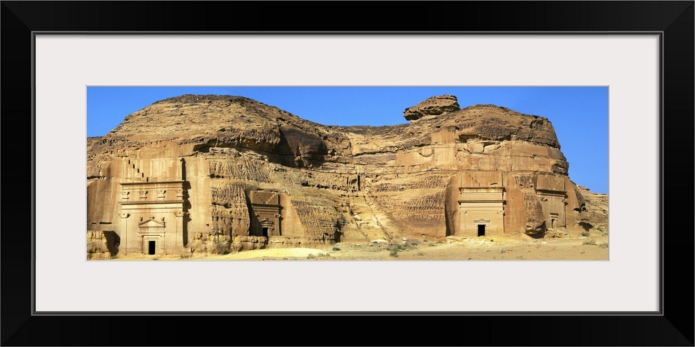 Saudi Arabia, Al Madinah, Al-'Ula, Site of ancient Hegra, tombs of Nabatean