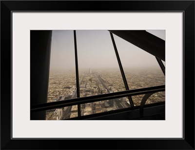 Saudi Arabia, Ar Riyad, Riyadh, View of the town from the Burj Al-Mamlaka tower