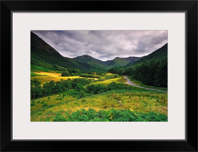 United Kingdom, UK, Scotland, Highlands, Glen Nevis valley and Ben Nevis mountain