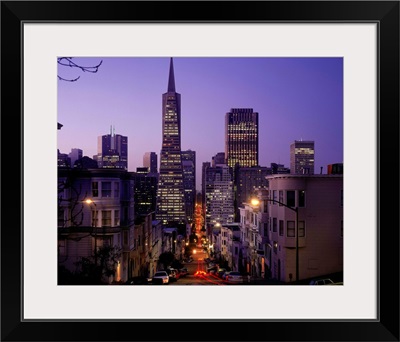 United States, California, San Francisco, Downtown, skyline and Transamerica Pyramid