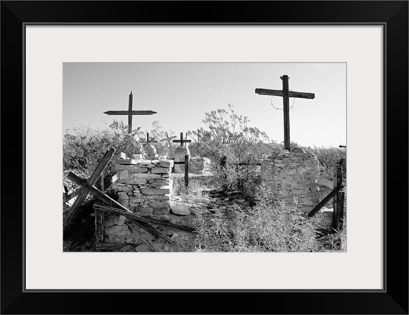 Graveyard at the ghost town of Terlingua.Texas, USA.1992