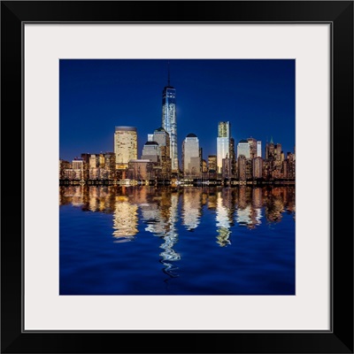 USA, New York City, Manhattan, One World Trade Center, Freedom Tower, At Night