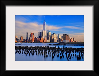 USA, New York City, Manhattan, One World Trade Center, View Across The Hudson River