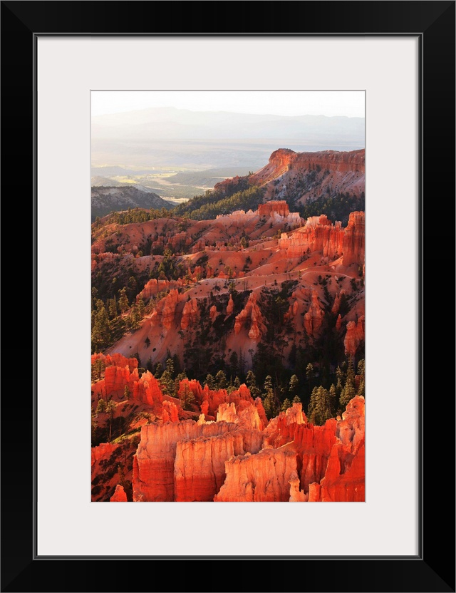 Utah, Sunrise on the Hoodoos in Bryce Canyon from Inspiration point