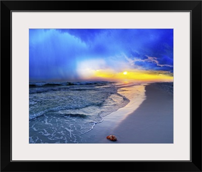 Pensacola-Beach-Florida-Sunset-Foggy-Sea-Shell