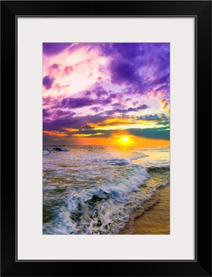 Sunset-On-Canvas-Purple-And-Pink-Beach-