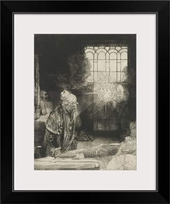 A Scholar in his Study, by Rembrandt van Rijn, 1650-54