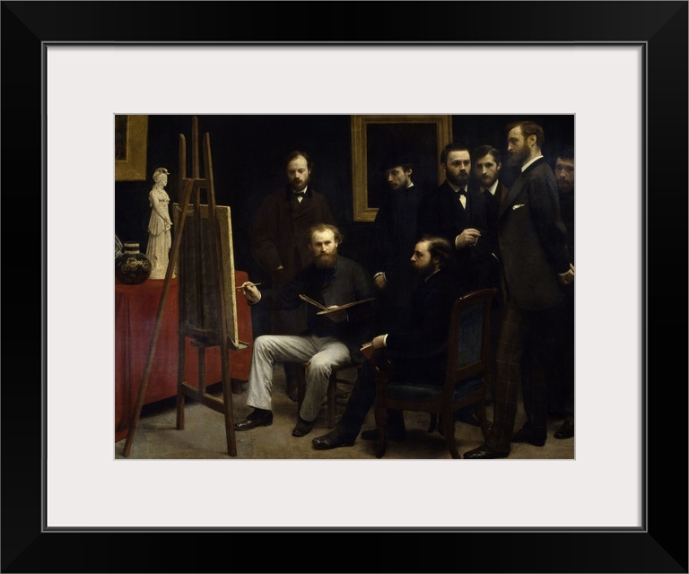 Henri Fantin Latour, French School. A Studio at Les Batignolles. 1870. Oil on canvas, 2.04 x 2.73 m. Paris, musee d'Orsay....
