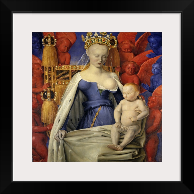 3822, Jean Fouquet, French School. Agnes Sorel as Madonna With Child. Chinon, Forteresse Royale. C3822, Fouquet Jean Ec. F...