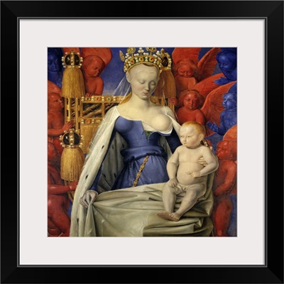 Agnes Sorel as Madonna With Child, By Jean Fouquet, c. 1445, French painting
