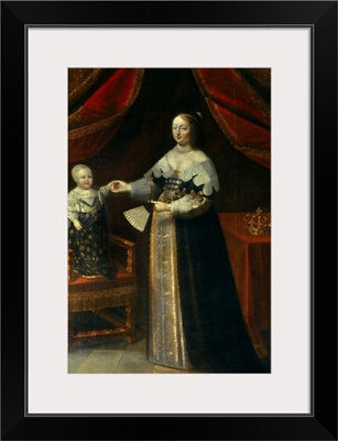 Anne of Austria, Queen of France, with Louis XIV as a Child, c. 1640, French painting