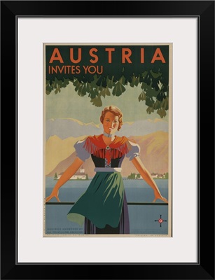 Austria Invites You. 1934 travel poster