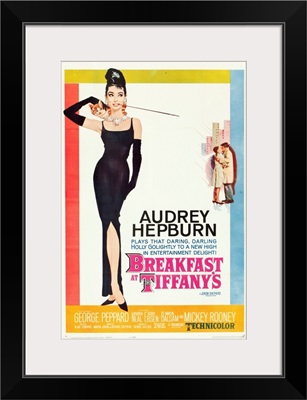 Breakfast At Tiffany's, Poster, Audrey Hepburn, George Peppard, 1961