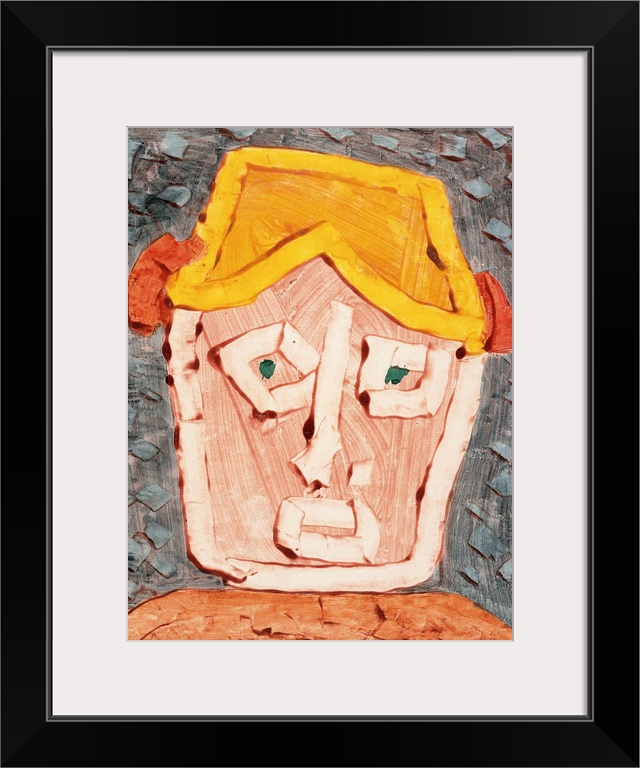 The British Aunt, by Paul Klee, 1938, 20th Century, - Human figure woman portrait hat face expression. (454640) Everett Co...