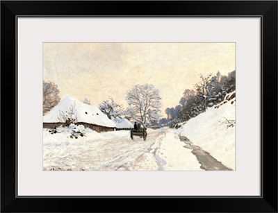 Cart. Route in the Snow, near Honfleur, by Claude Monet, ca. 1867. Musee d'Orsay, Paris