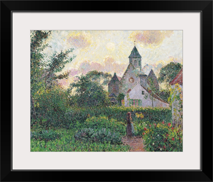 The Church of Knocke, by Camille Pissarro, 1894 about, 19th Century, oil on canvas, cm 54,5 x 65,5 - France, Ile de France...