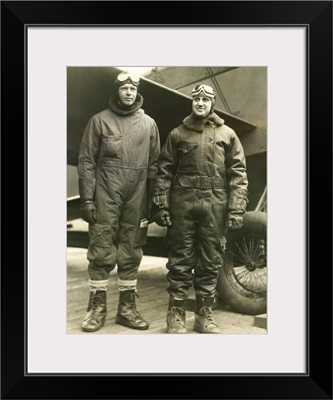 Col. Charles A. Lindbergh and Harry F. Guggenheim in flight-suits
