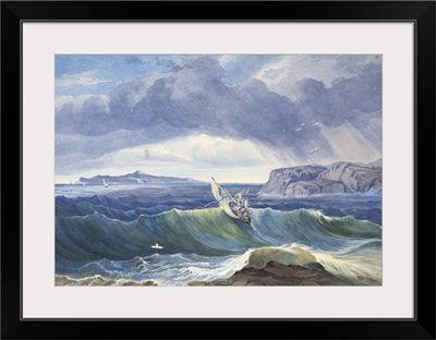 Crossing the Gulf from Capri, by Carl Friedrich Heinrich Werner, 19th c.