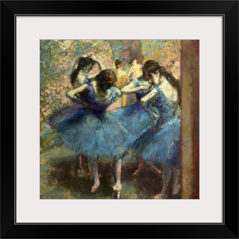 DEGAS, Edgar (1834-1917). Dancers in blue. 1893. There is another version in the Metropolitan Museum of New York. Impressi...