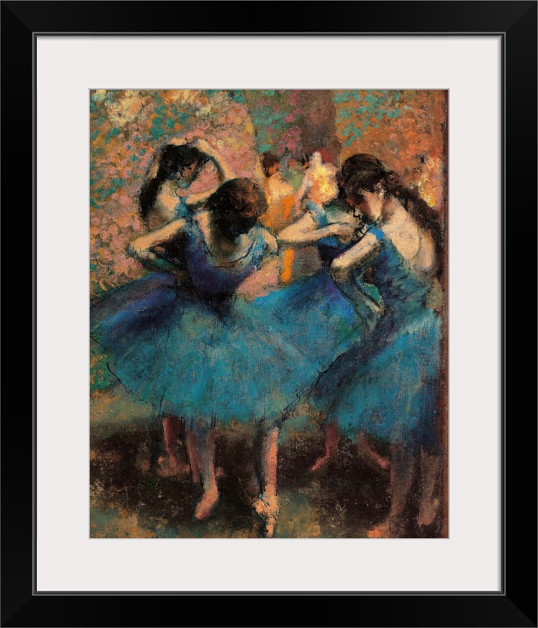 Dancers in Blue (Danseuses bleues), by Edgar Degas, 1893 about, 19th Century, oil on canvas, cm 86 x 75,5 - France, Ile de...