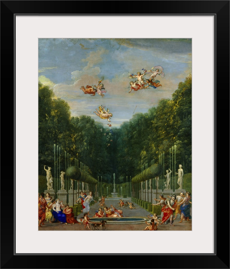 Jean Joubert (17th century), French School. 'La Galerie des Antiques' ou 'Galerie d'Eau'. Gouache on vellum