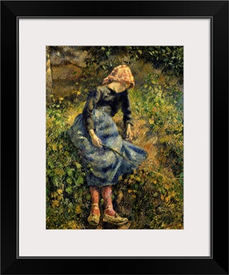 Girl with a Stick, By French Impressionist, Camille Pissarro, 1881