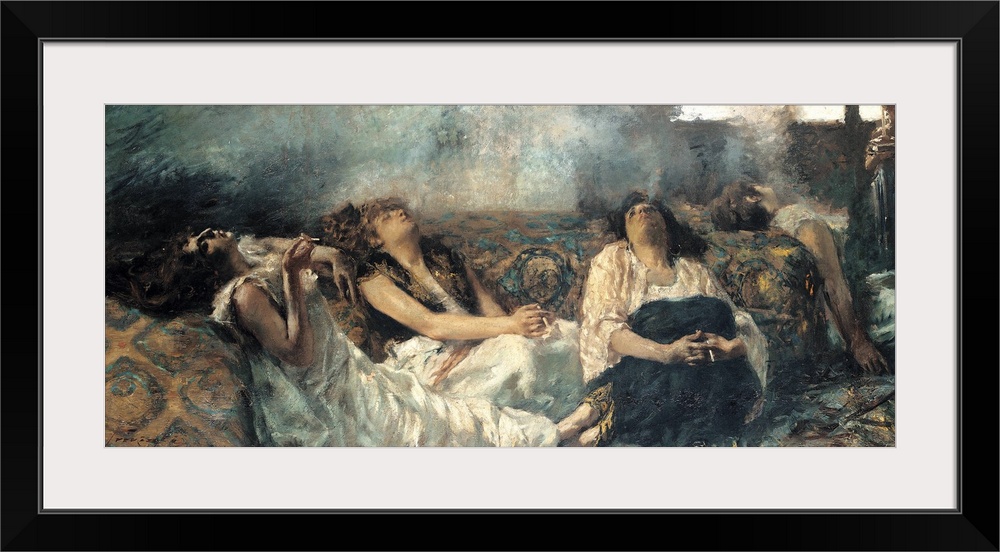 Previati Gaetano, Hashish (The Hashish Smokers), 1887, 19th Century, oil on canvas, Italy, Emilia Romagna, Carpi Modena, p...