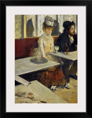 In a Cafe, also called Absinthe, 1873, Painting by French Impressionist Edgar Degas