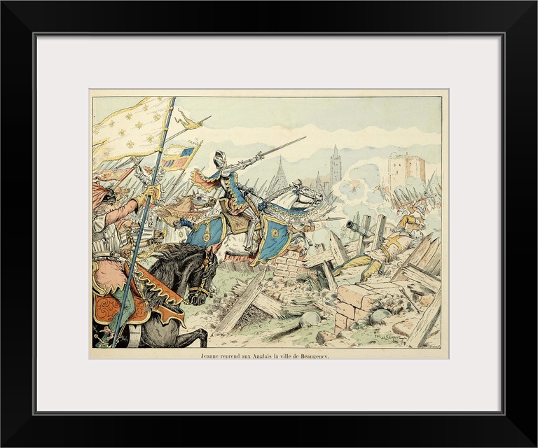 Illustration from the Book 'Jeanne d'Arc' (Joan of Arc), by Theodore Cahu and illustrated by Paul de Semant (1855-1915). J...