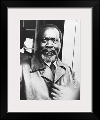 Jome Kenyatta after he was released from 7 years in prison on August 14, 1961