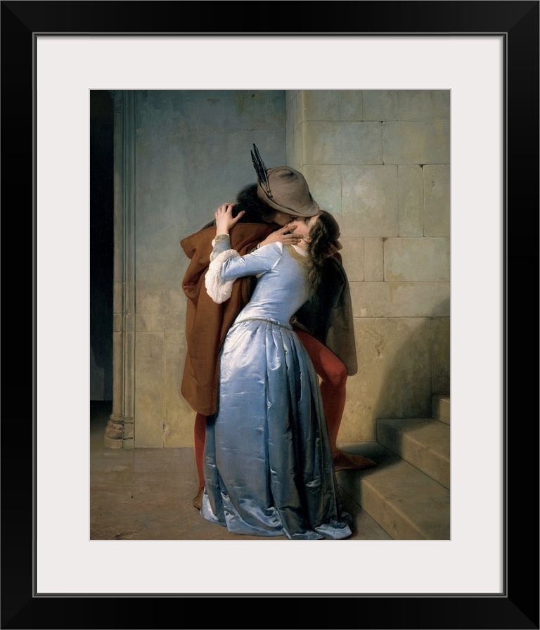 Hayez Francesco, The Kiss, 1859, 19th Century, oil on canvas, Italy, Lombardy, Milan, Brera Art Gallery, (621297) Everett ...