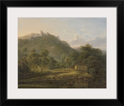 Landscape at the Sambre, 1826-28, Belgian, painting, oil on canvas