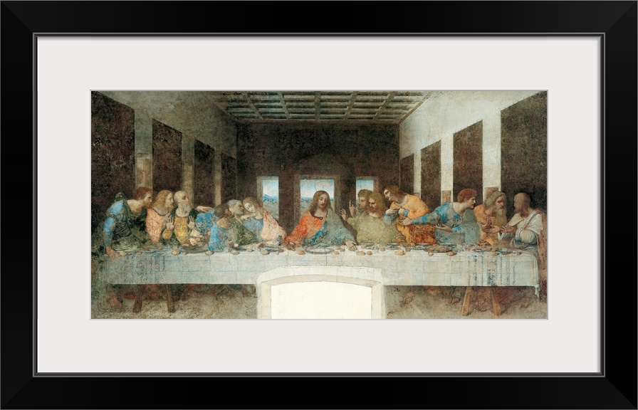 The Last Supper, by Leonardo da Vinci, 1495 - 1497 about, 15th Century, tempera and oil on two layers of plaster, cm 460 x...