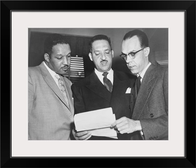 Lawyers at the Supreme Court prior to presenting arguments against school segregation