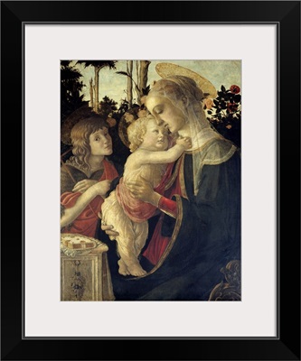 Madonna and Child with St, John the Baptist, 1468, By Botticelli, Louvre Museum