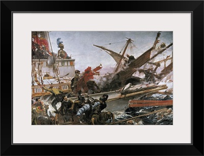 Naval Battle Of Lepanto. 1887. Juan Luna y Novicio
