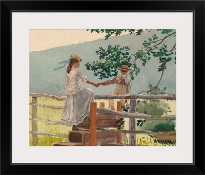 On the Stile, by Winslow Homer, 1878, American painting