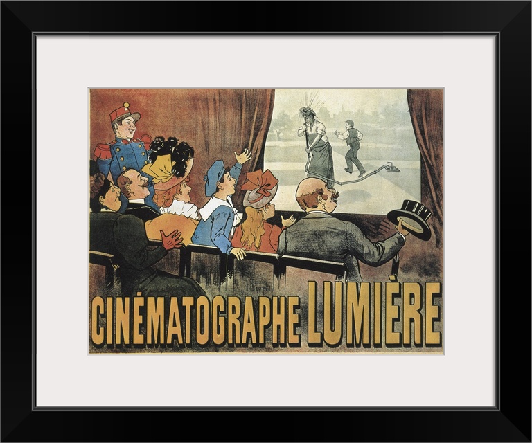 LUMIERE, Louis and Auguste. Poster advertising the showing of L'Arroseur Arrose (The Waterer Watered) (1895-1896) with the...