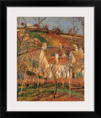 Red Roofs, Corner of a Village, Winter, by Camille Pissarro, 1877